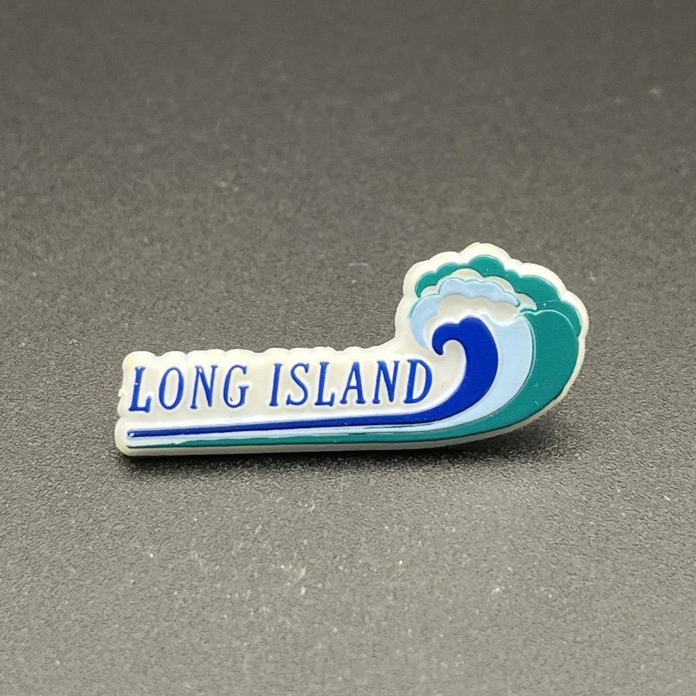 Long‎ Island Waves Plastic Lapel Hat Pin